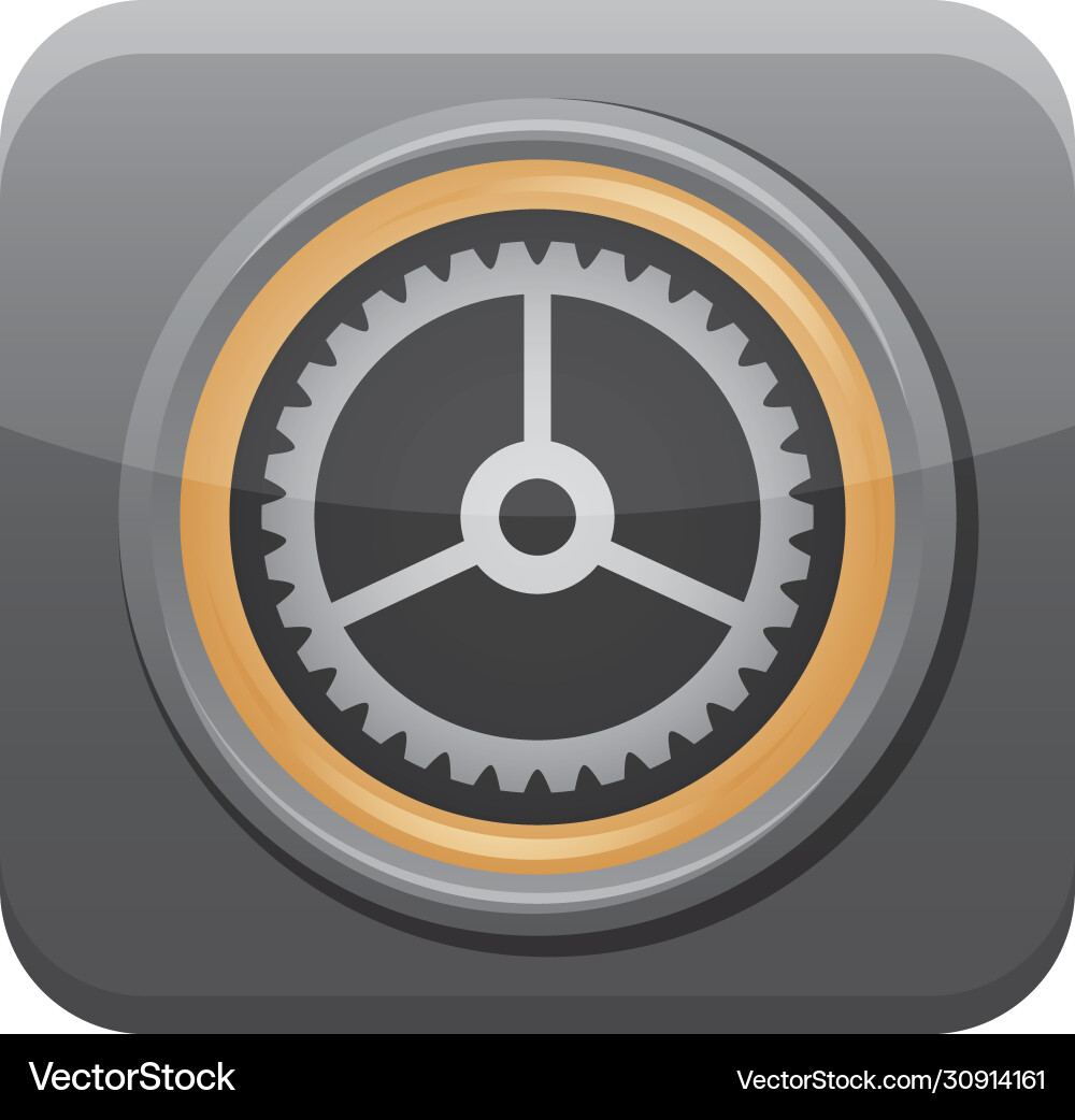 Setup app button menu isolated icon Setup app button menu isolated icon vector image