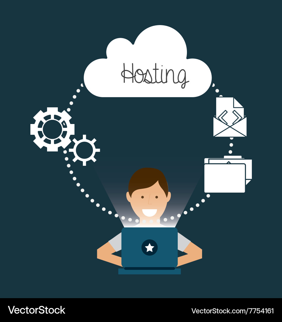 Web hosting design Vector Image
