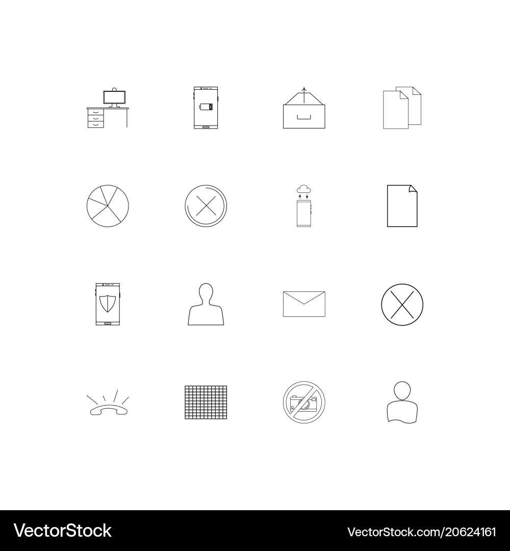 Web und Text einfache lineare Symbole gesetzt umrissen Web und Text einfache lineare Symbole gesetzt umrissen vektorbild