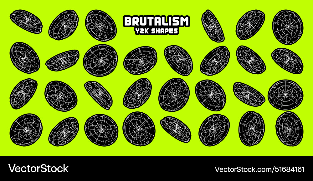 Wireframe lined shapes perspective mesh 3d grid Vector Image