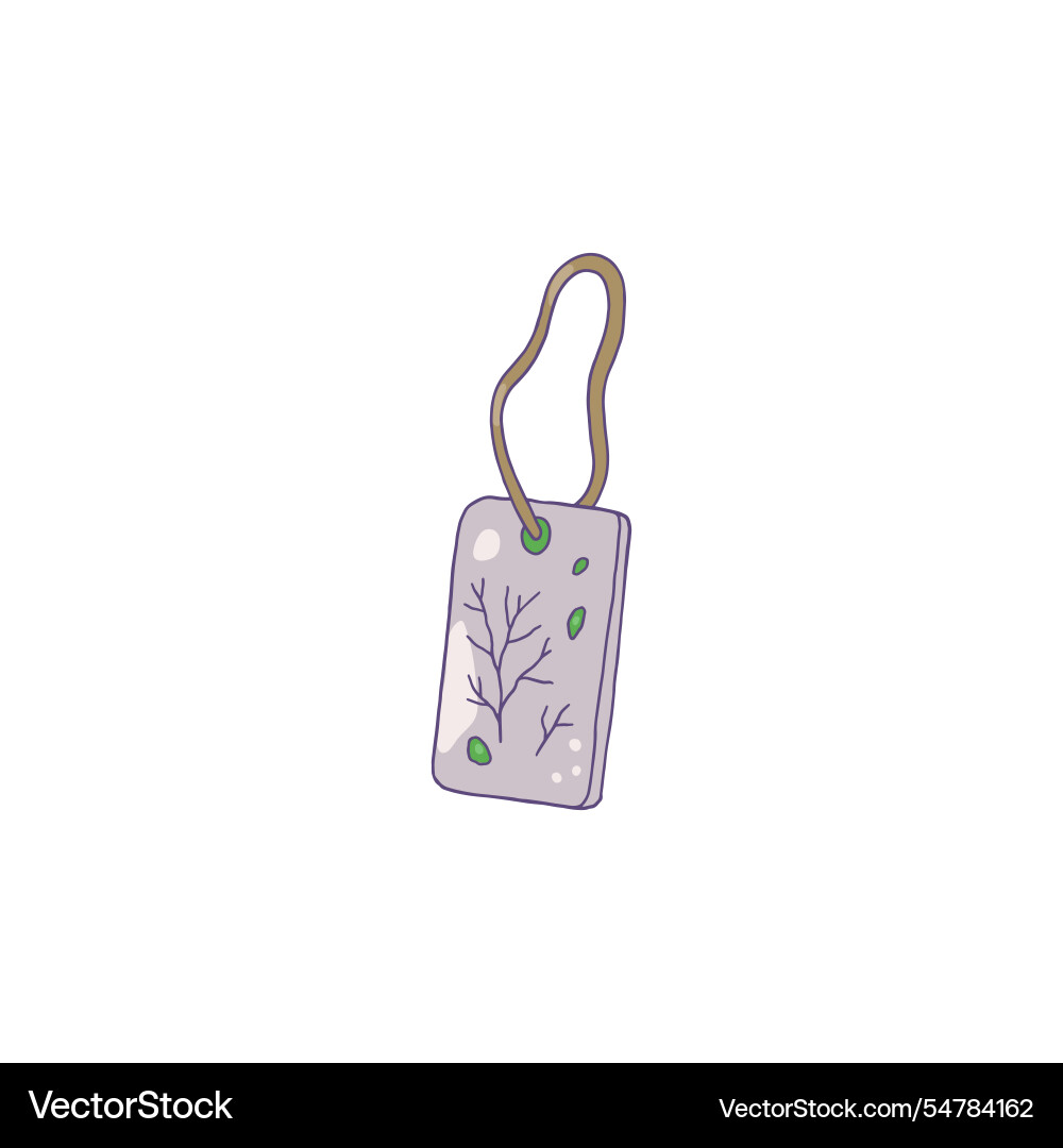 A tag on string A tag on string vector image