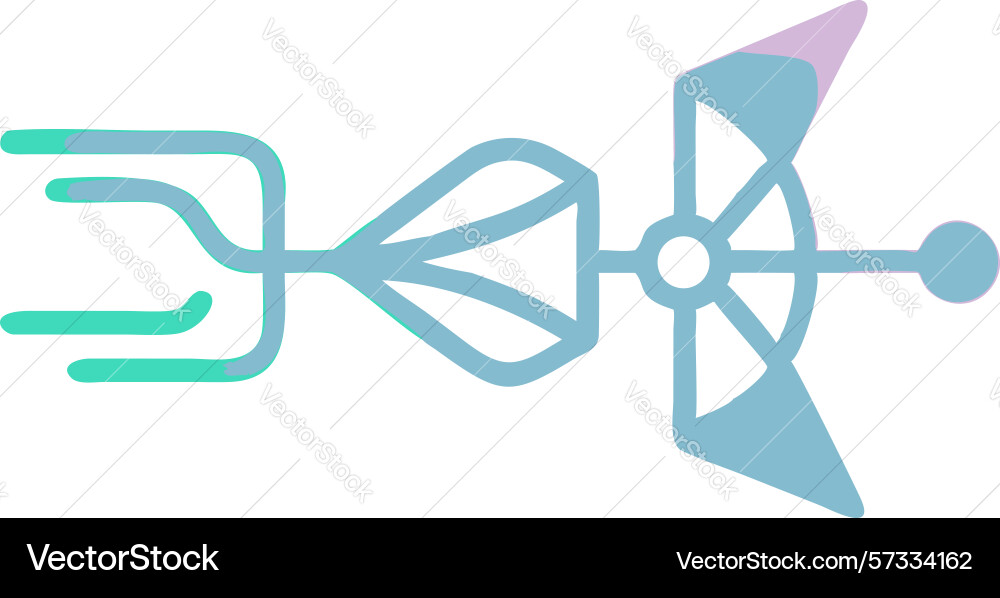 Abstract data flow network information exchange vector image