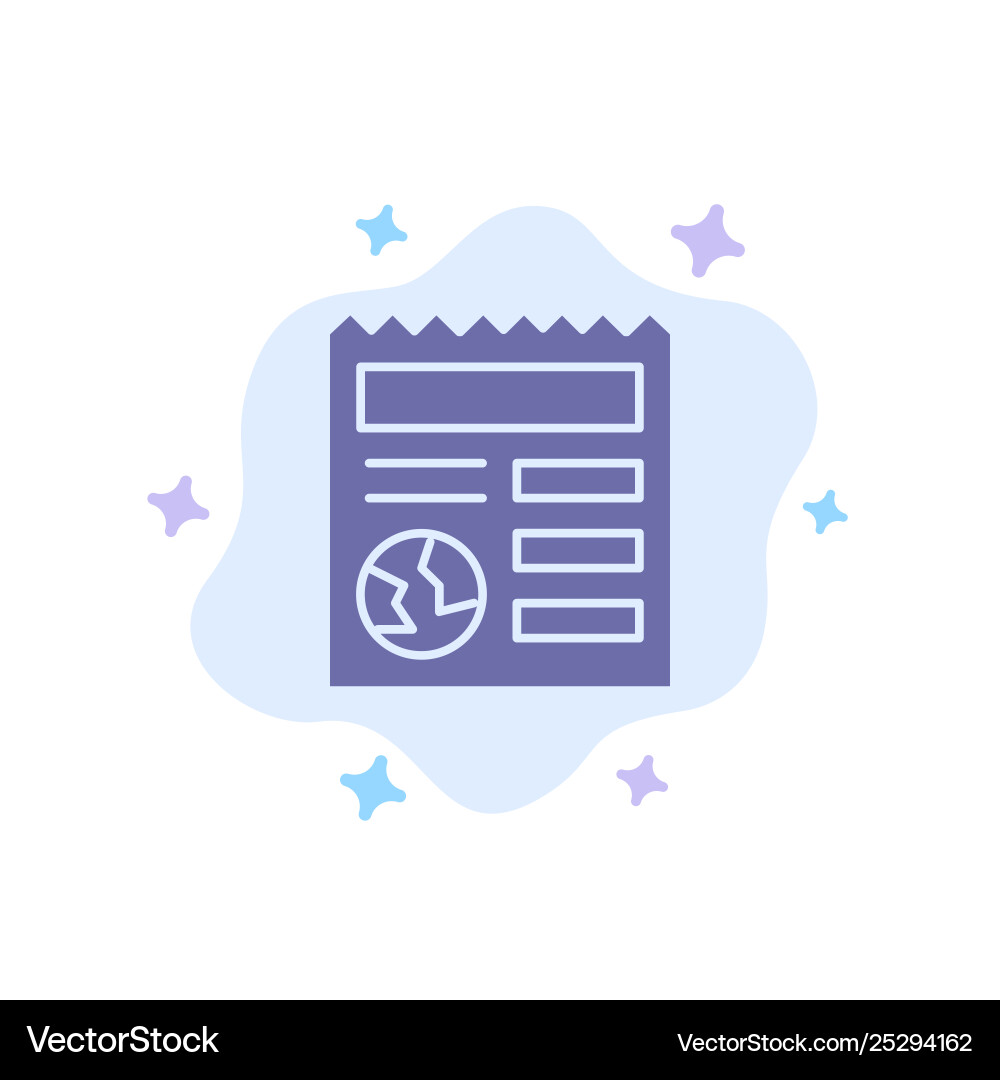 Basic document globe ui blue icon on abstract Basic document globe ui blue icon on abstract vector image