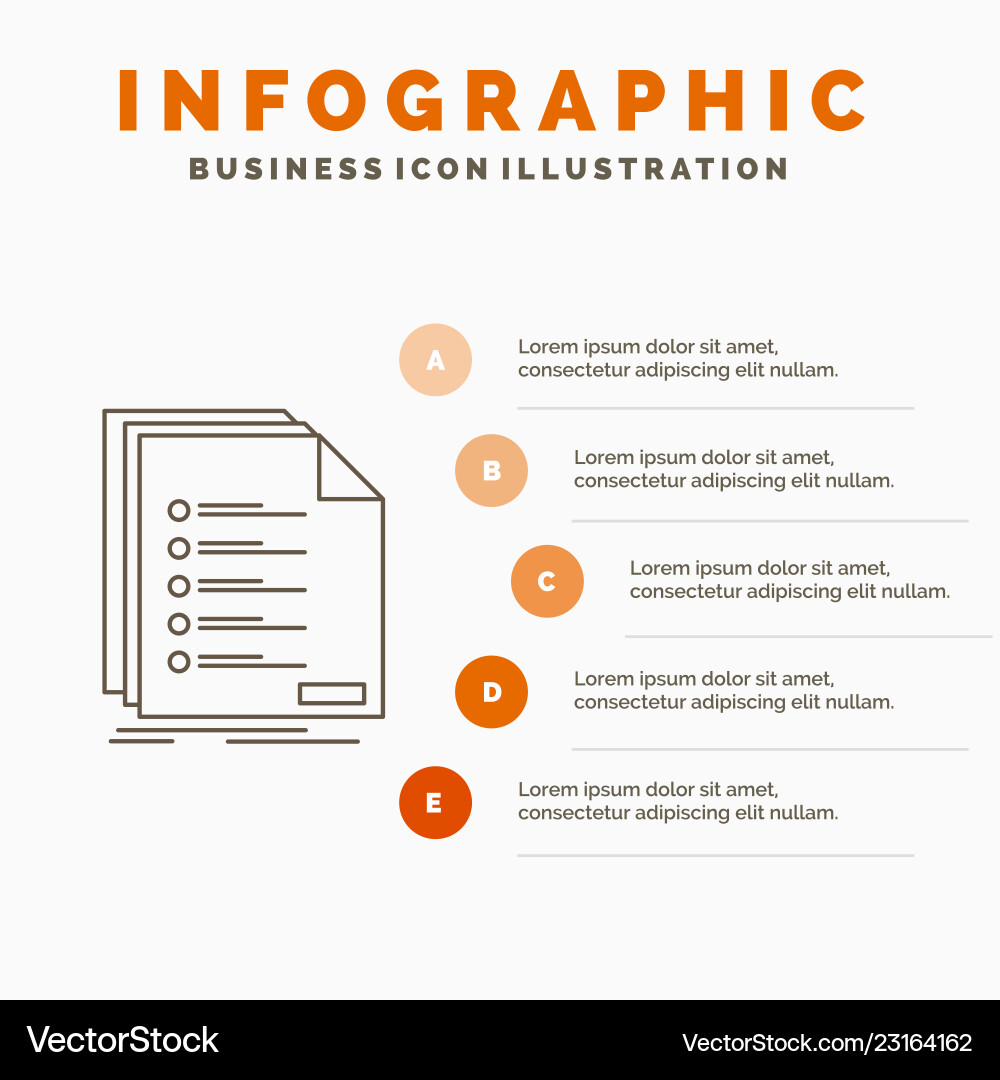 Check filing list listing registration Vector Image