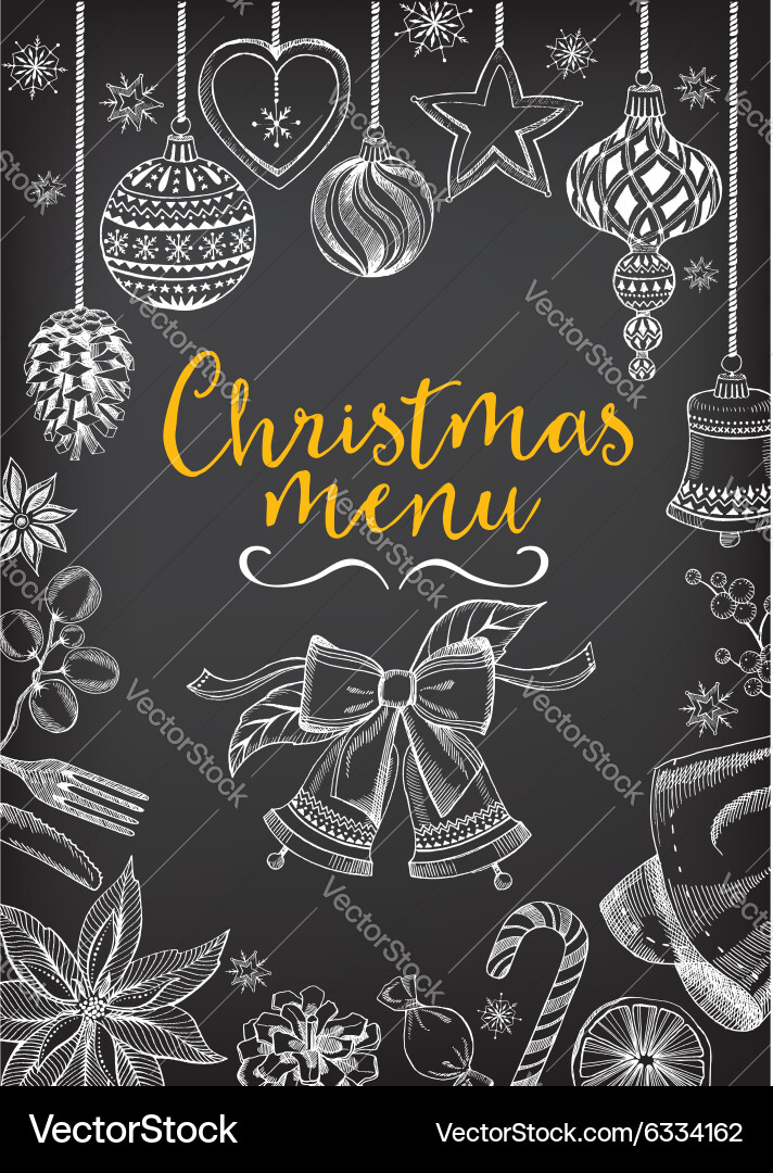 Christmas Party Flyer Template Vector Image