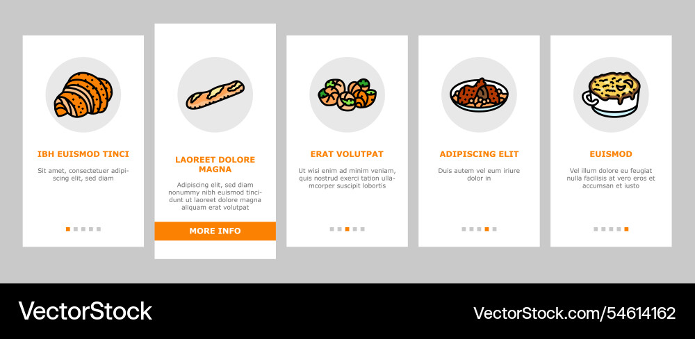 Download file computer data onboarding icons set Download file computer data onboarding icons set vector image