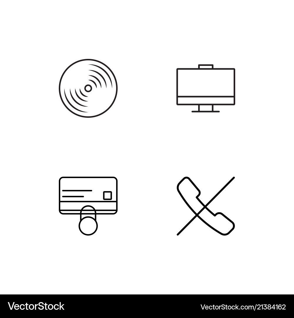 Electrical devices linear icons set simple Vector Image