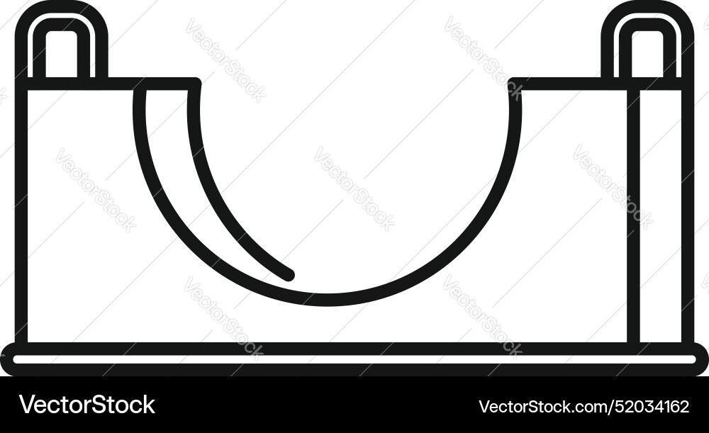 Empty skate park ramp structure for skating tricks Vector Image