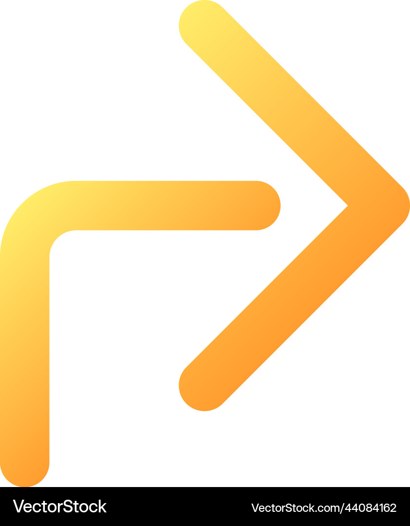 Forward arrow pixel perfect flat gradient color Forward arrow pixel perfect flat gradient color vector image