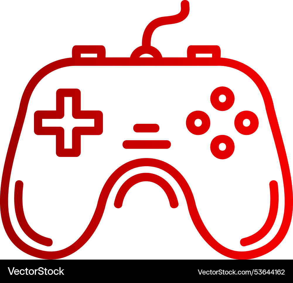 Gamepad line gradient icon Vector Image
