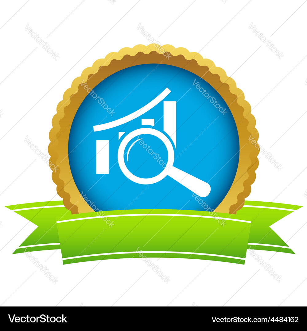 Gold graph scan logo Vector Image