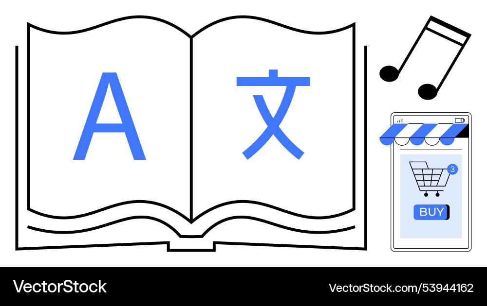Language learning tools and resources with online Language learning tools and resources with online vector image