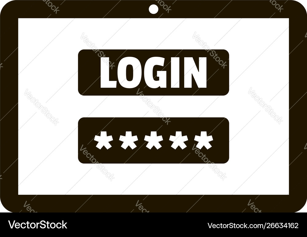 Login password security icon simple style Login password security icon simple style vector image