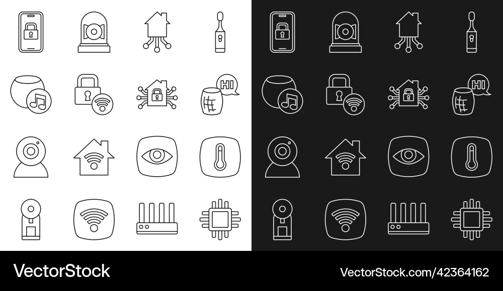 Set line processor with cpu thermostat voice Set line processor with cpu thermostat voice vector image