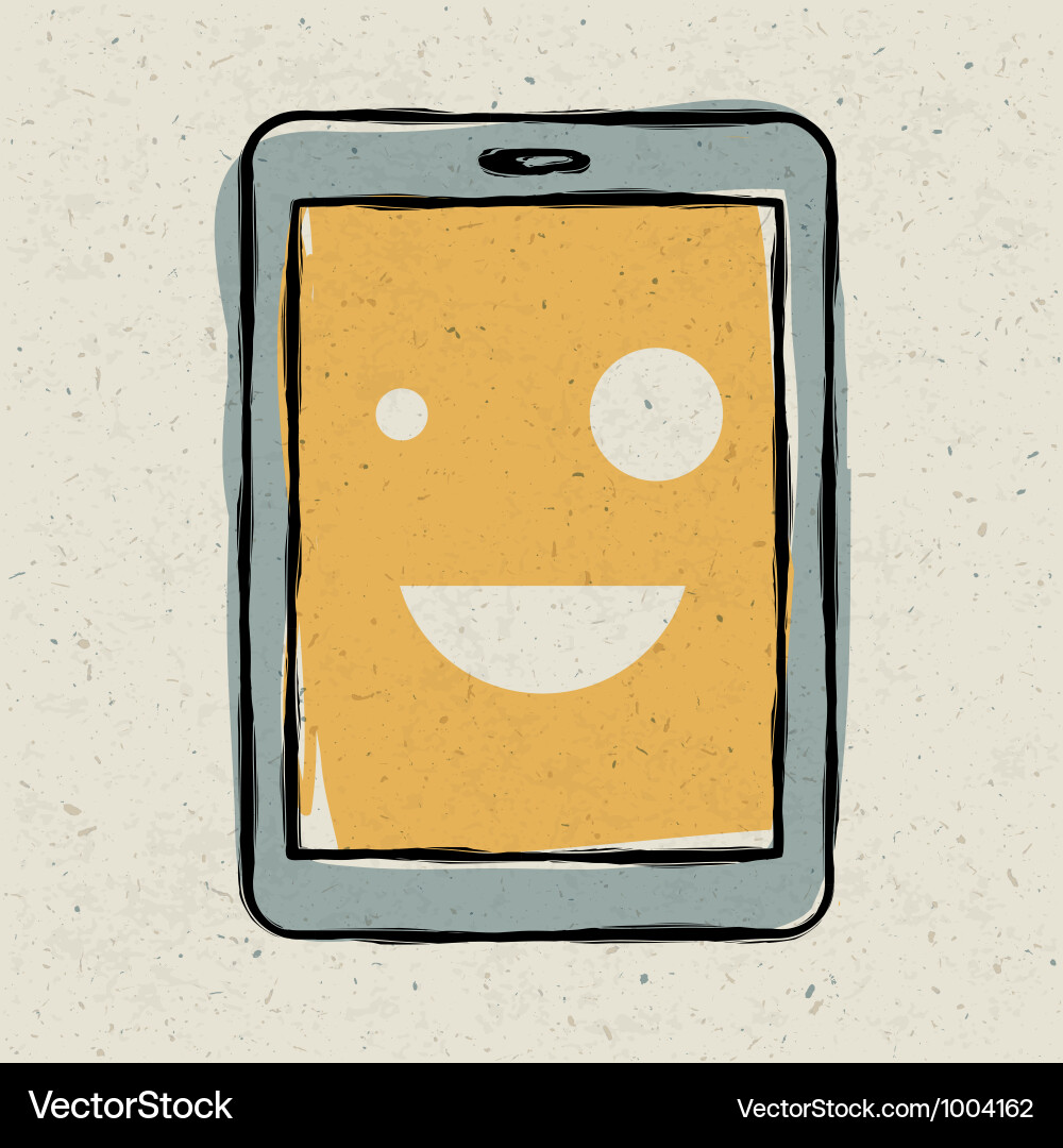 Smiling Tablet Device vector image