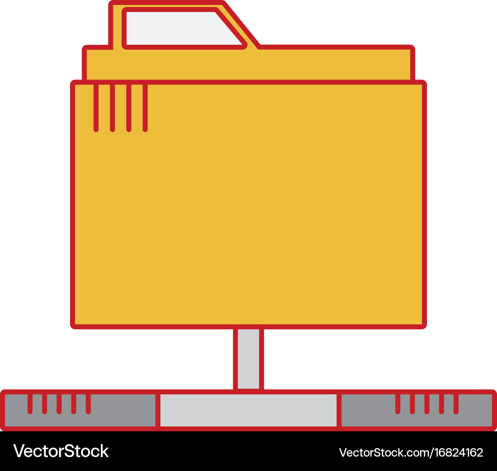 Technology data file folder server Vector Image