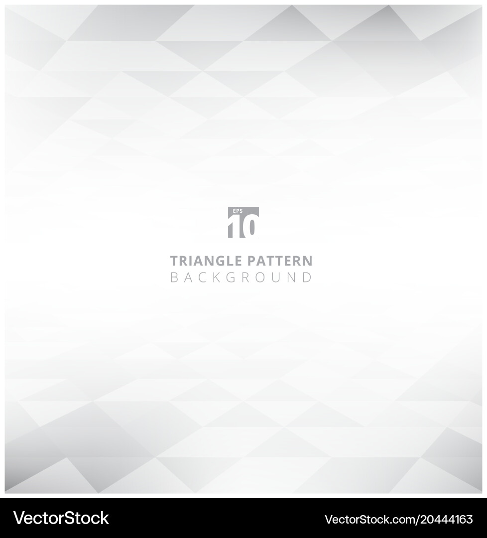Abstract perspective triangles pattern on gray vector image
