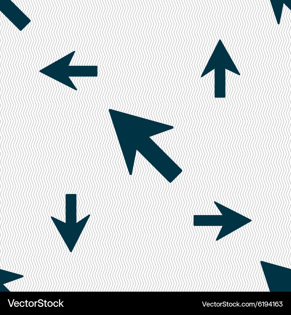 Cursor arrow icon sign seamless pattern Vector Image