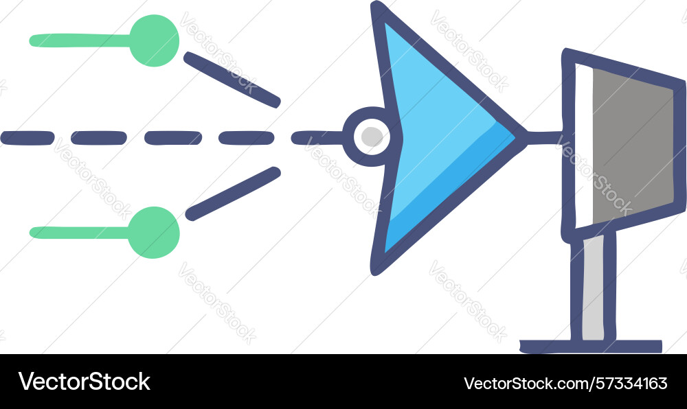 Data funnel process information flow analysis vector image