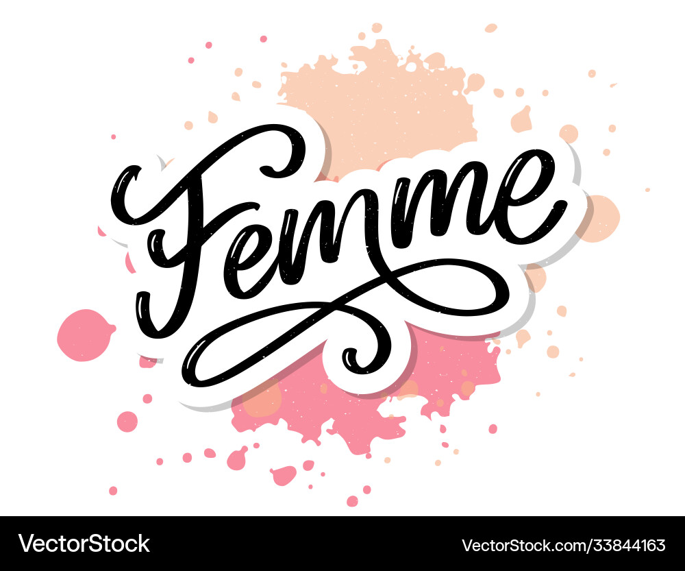 Dekorative femme Textschrift Kalligraphie Dekorative femme Textschrift Kalligraphie vektorbild