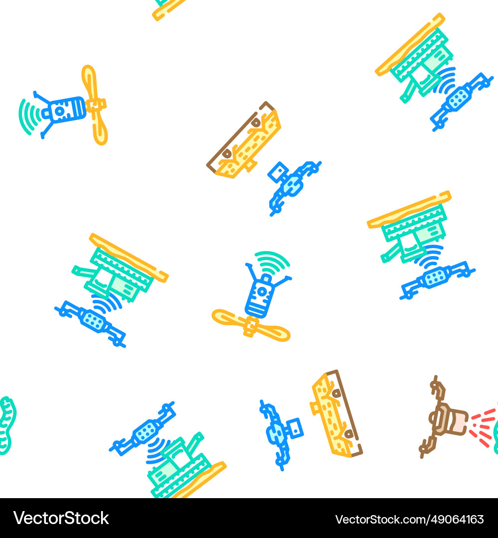 Drone use technology seamless pattern Drone use technology seamless pattern vector image
