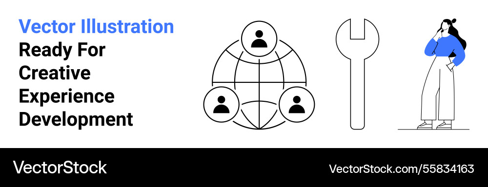 Global teamwork problem-solving and creative Global teamwork problem-solving and creative vector image
