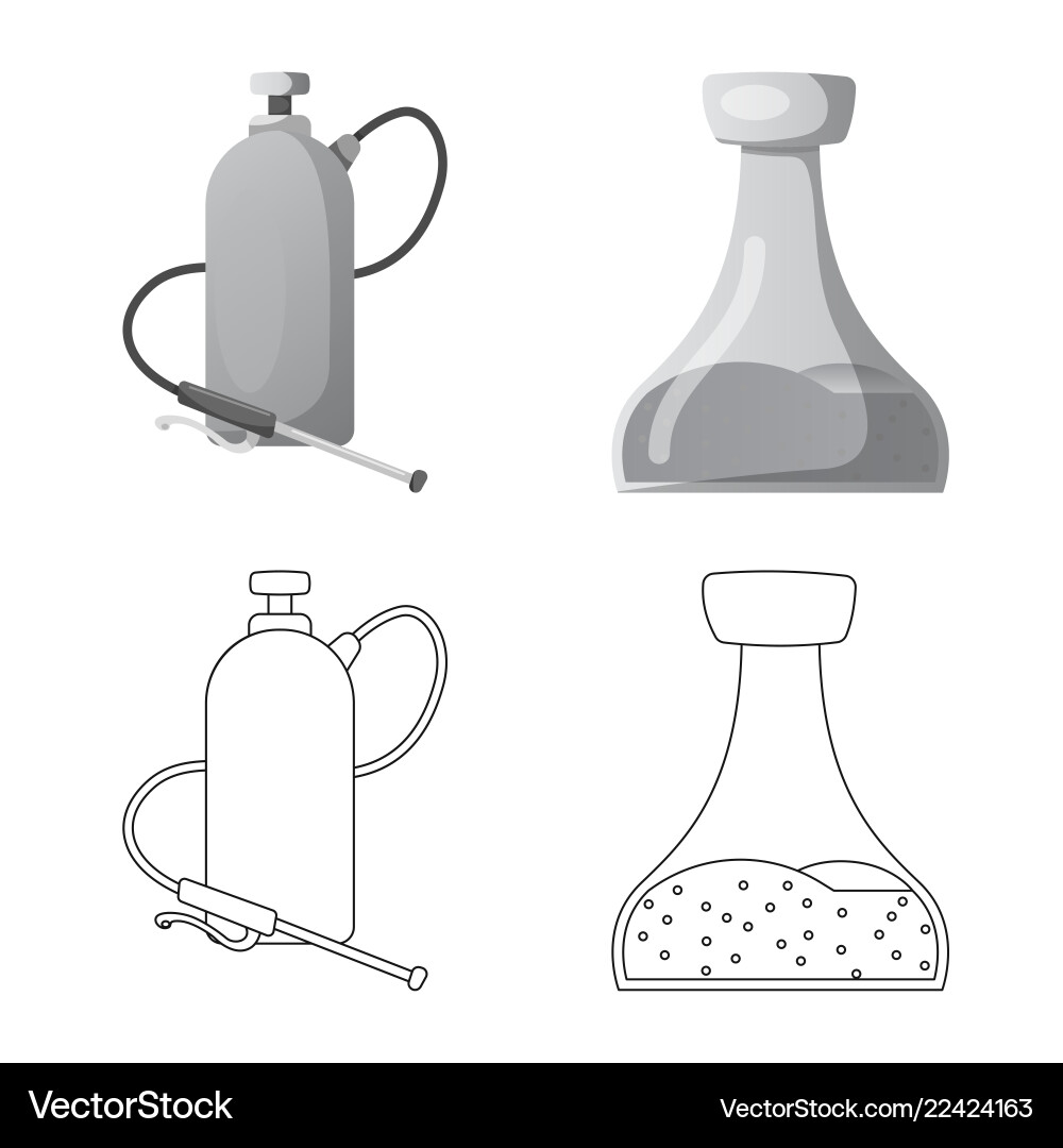 Isolated object of and icon set s vector image