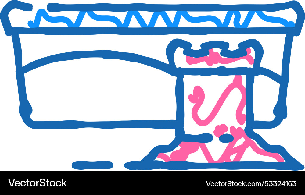 Kinetic sand fidget toy icon doodle Royalty Free Vector