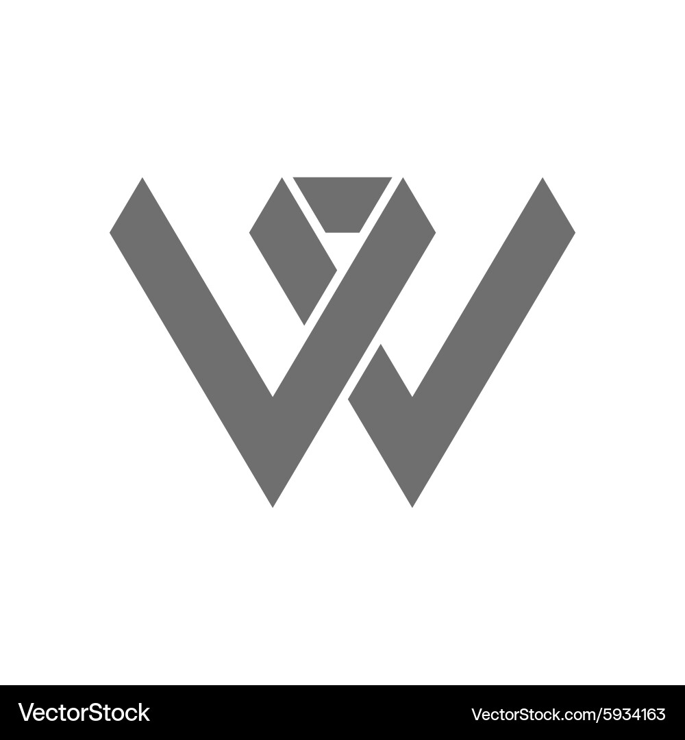 Letter w logo concept icon Royalty Free Vector Image