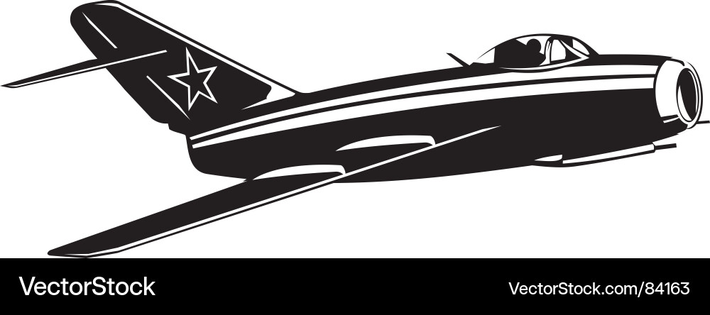 MiG-15 Jet Fighter Vector Image