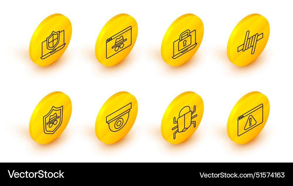 Set line browser with exclamation mark system bug Set line browser with exclamation mark system bug vector image