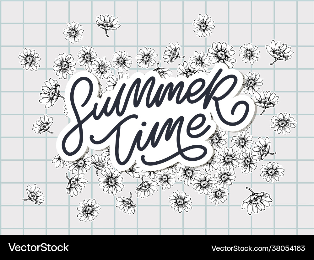 Sommerverkaufsbanner mit Blumenbrief Sommerverkaufsbanner mit Blumenbrief vektorbild