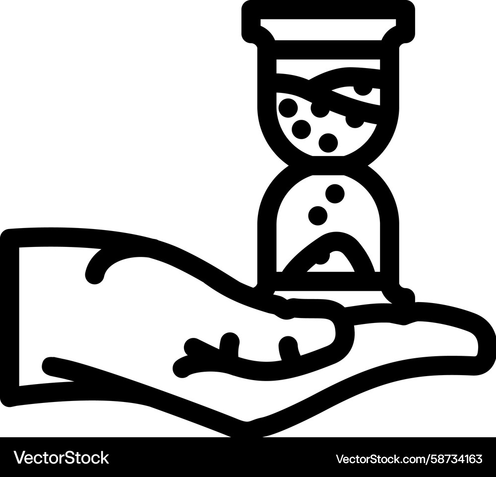 Time Saving Line Icon Vector Image