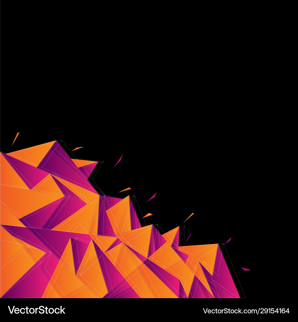 Abstract background with crystal shape isolated Vector Image