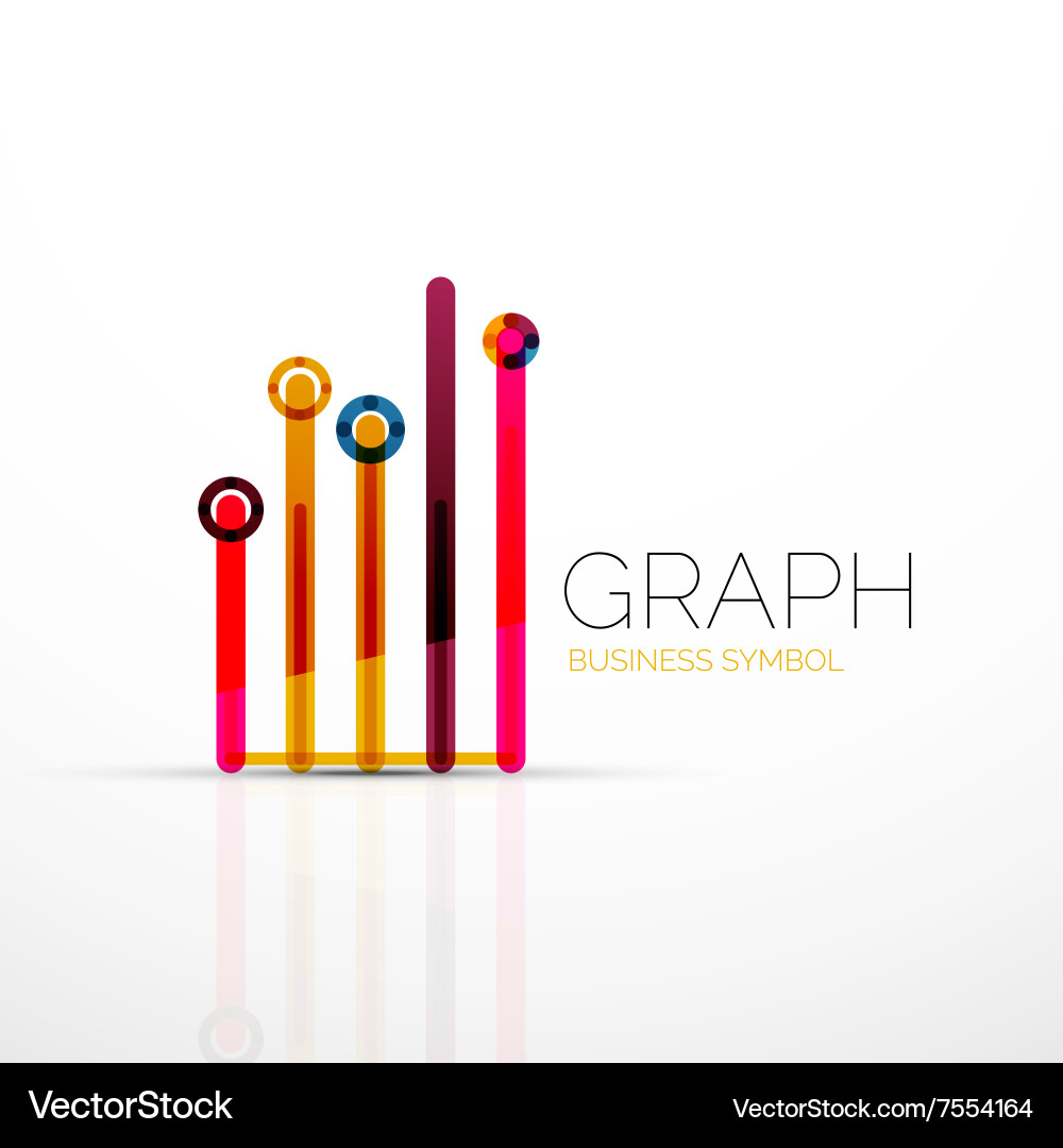 Abstract logo idea linear chart or graph Vector Image