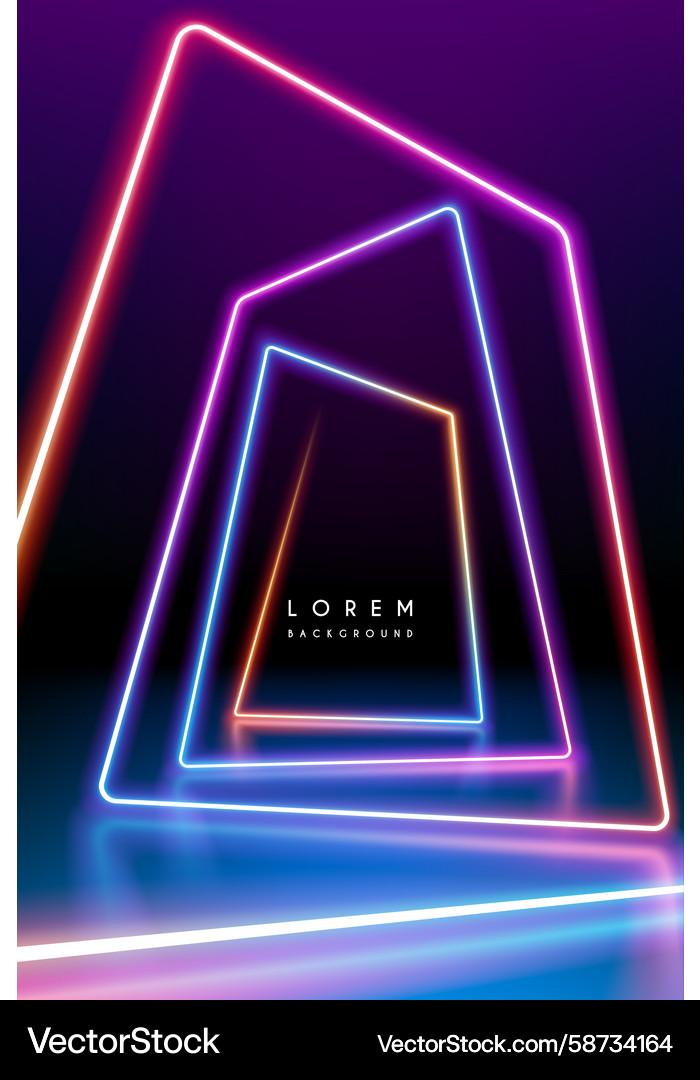 Abstract neon lines background with glow effect Abstract neon lines background with glow effect Vector Image