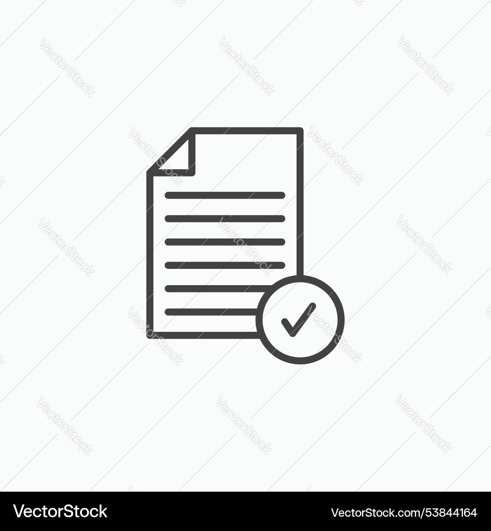 Accept document icon set Accept document icon set Vector Image