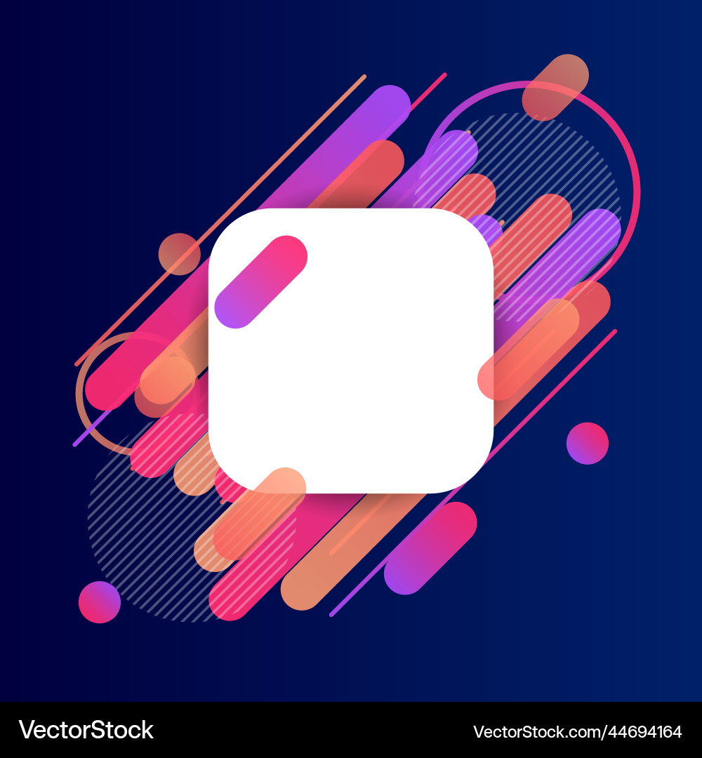 Creative rounded lines edge place for text vector image