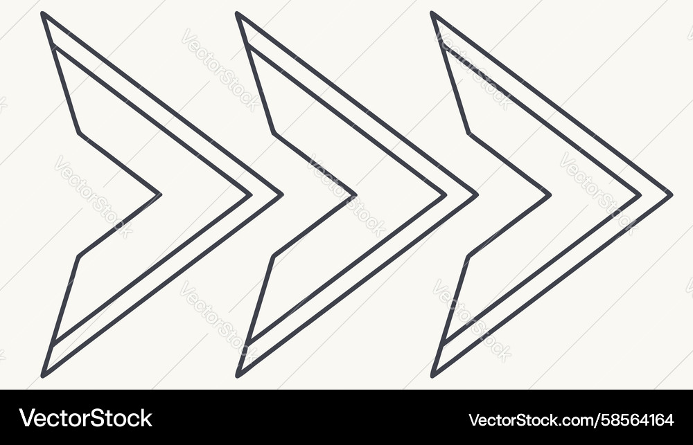 Dynamic Forward Arrows - Speed & Progress Vector Image