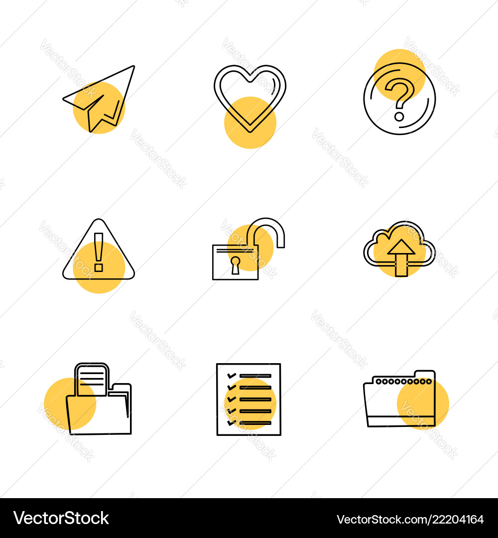 Folder files directory search code eps icons vector image