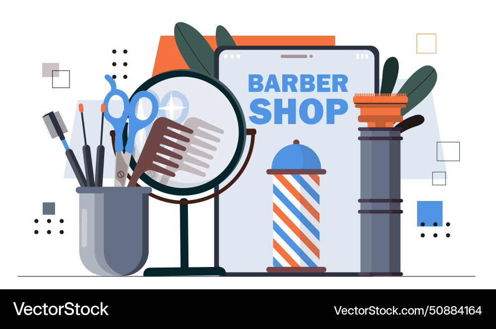 Hairstylist online concept Royalty Free Vector Image