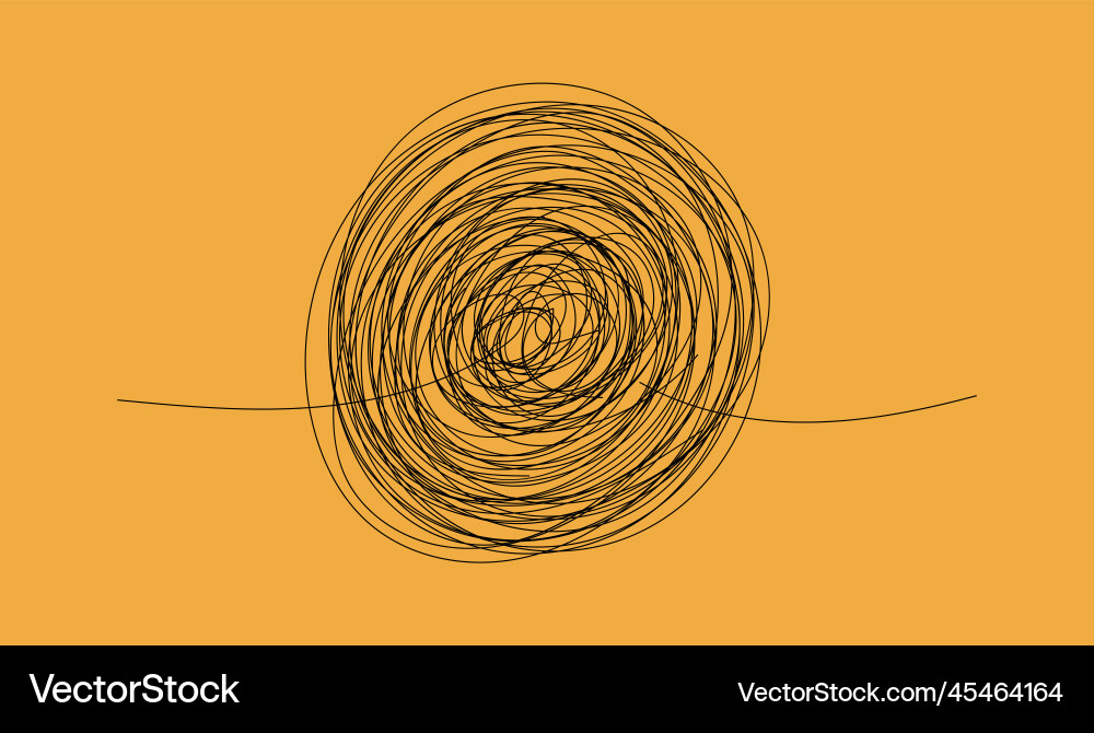 Hand drawn scribble chaos line abstract random Hand drawn scribble chaos line abstract random Vector Image