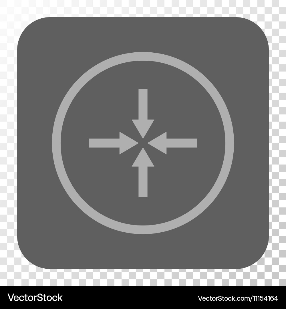 Impact arrows rounded square button vector image