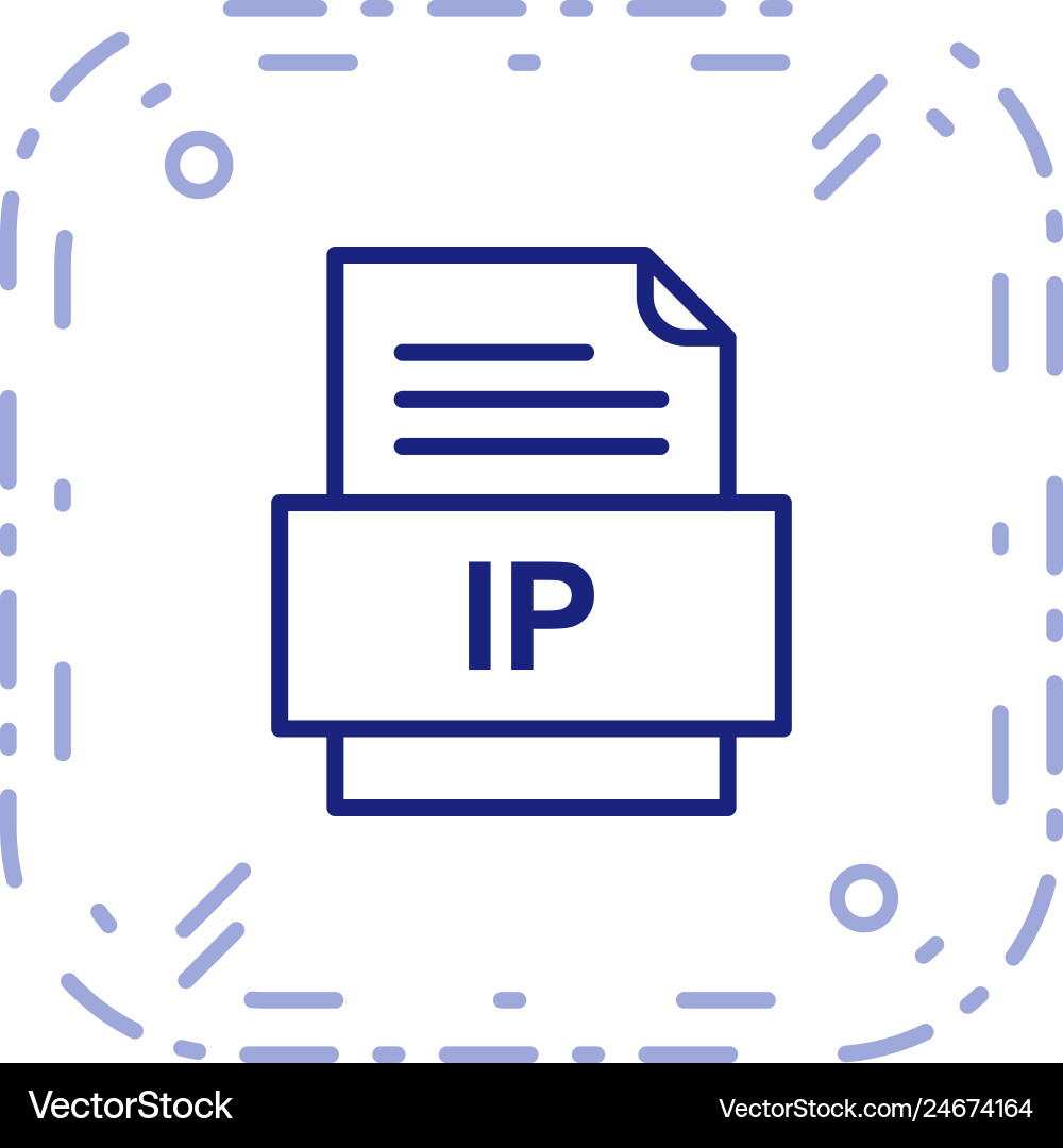 Ip file document icon vector image