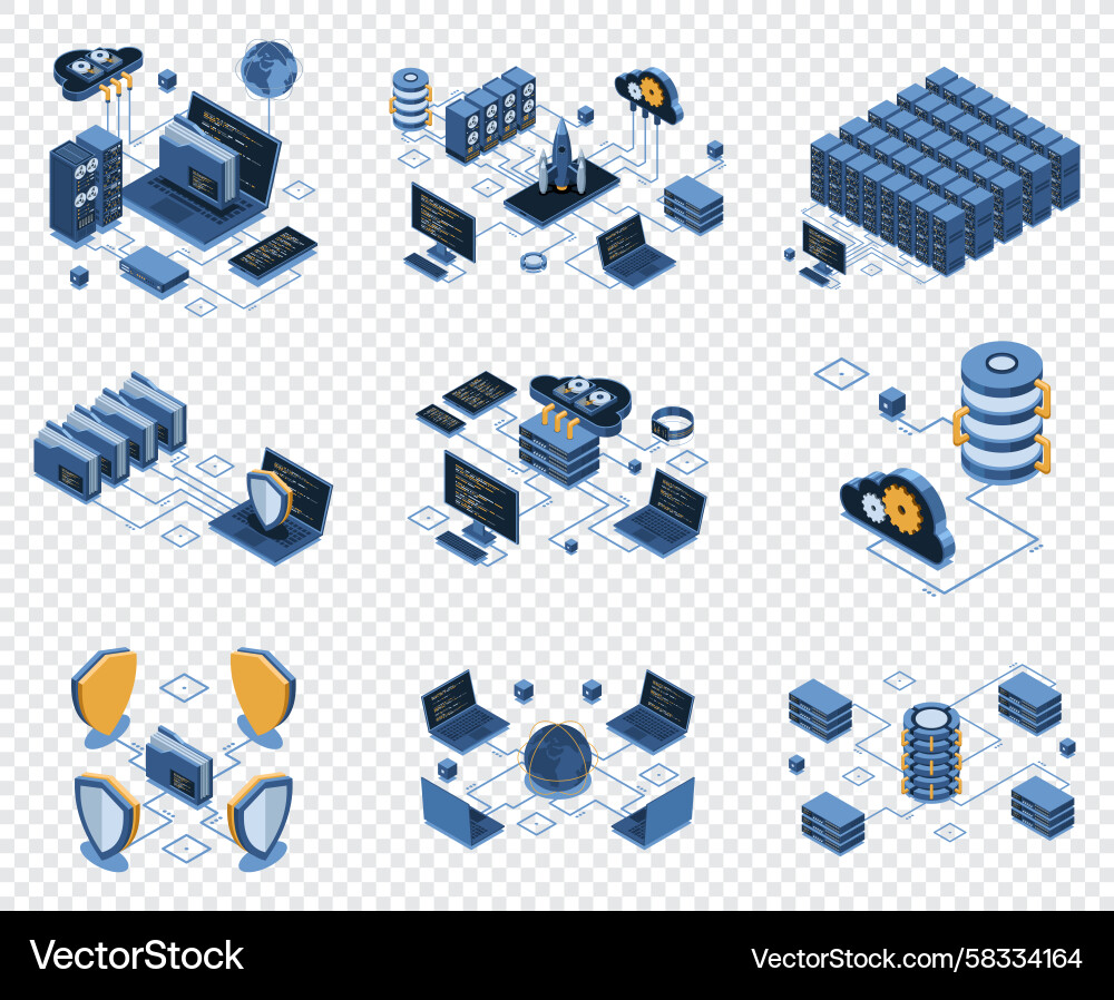 Isometric Technology Concepts Vector Image