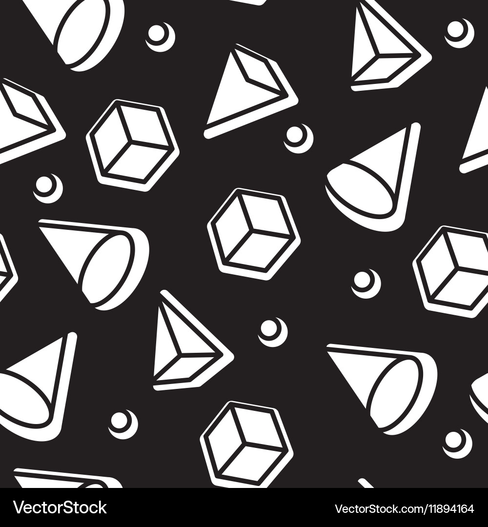 Memphis Style Seamless Pattern Vector Image