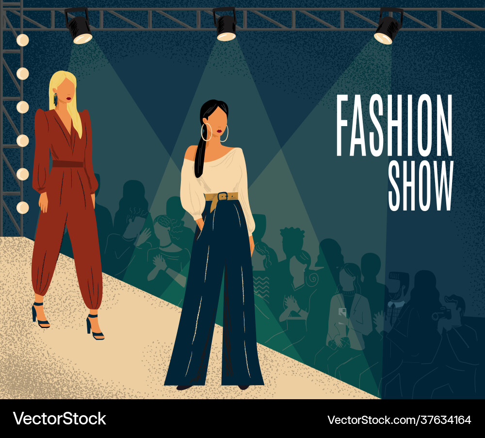Mode und Mode Show Concept Vektorbild