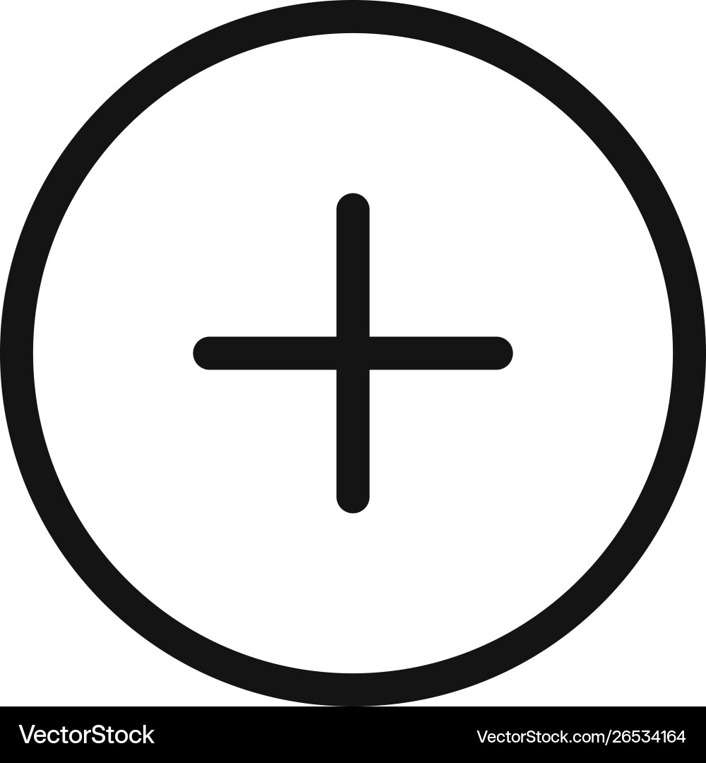Plus icon in modern style for web site and mobile Plus icon in modern style for web site and mobile vector image