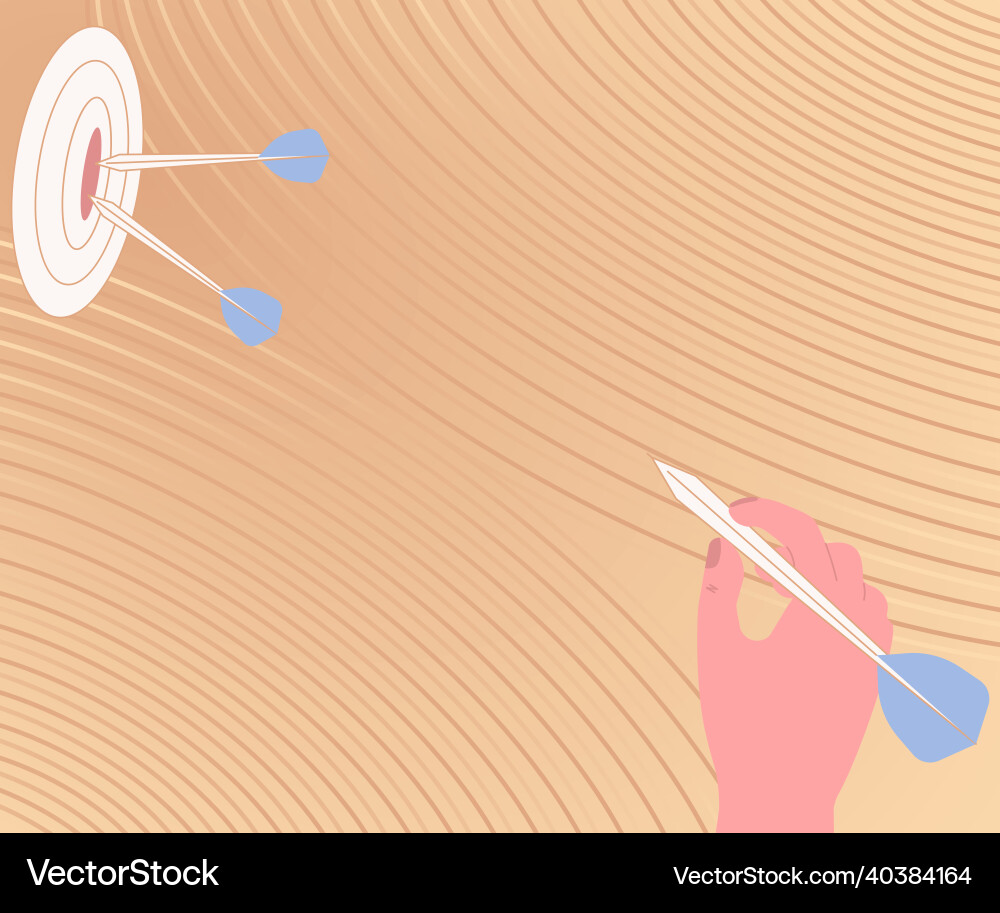 Presenting message hitting target concept Presenting message hitting target concept vector image