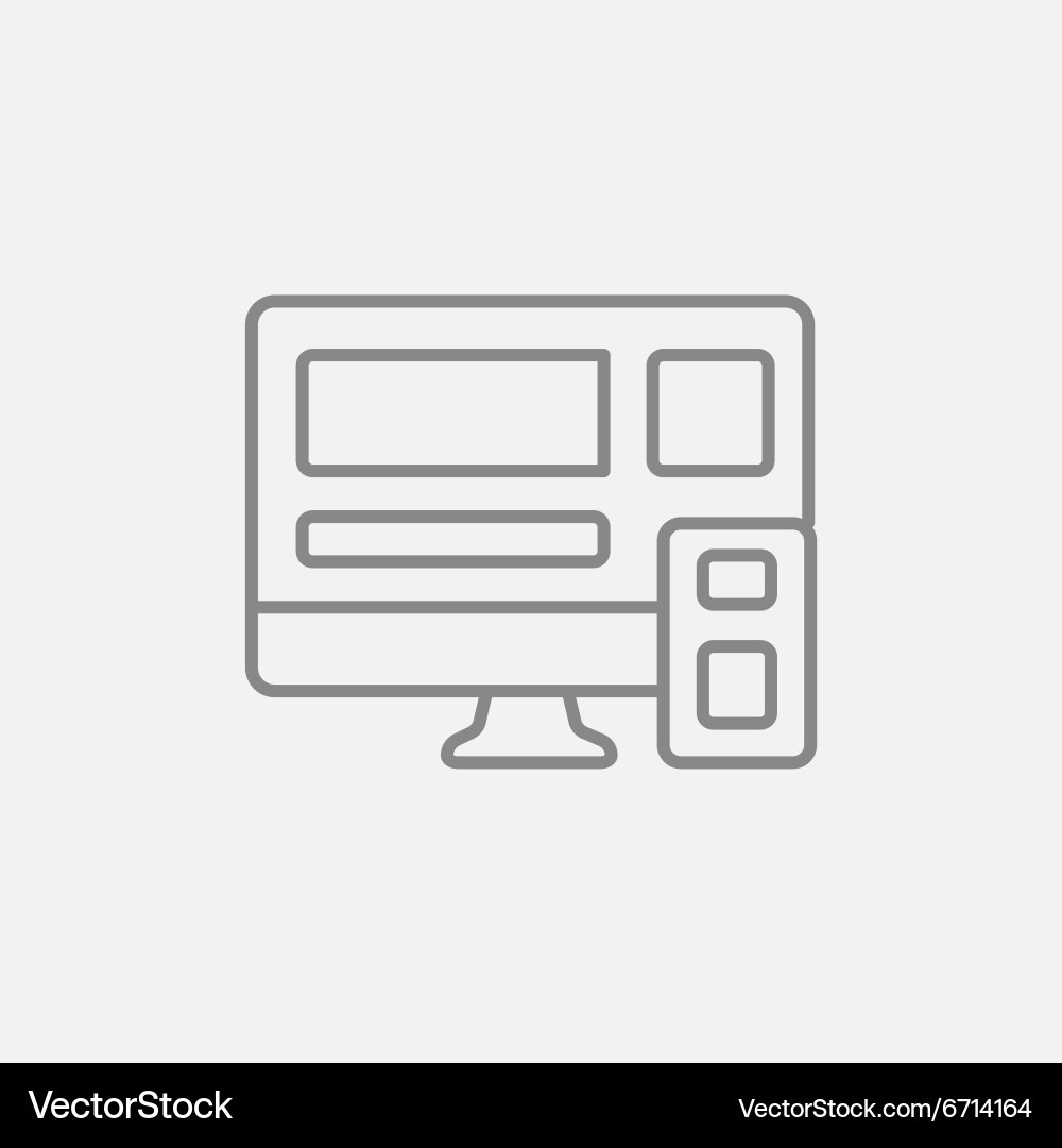 Responsive web design line icon vector image
